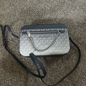 Michael Kors Gray Monogram Crossbody Bag